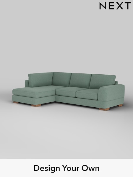 Fine Chenille Easy Clean/Light Forest Green Clayton (H35420) | £1,825