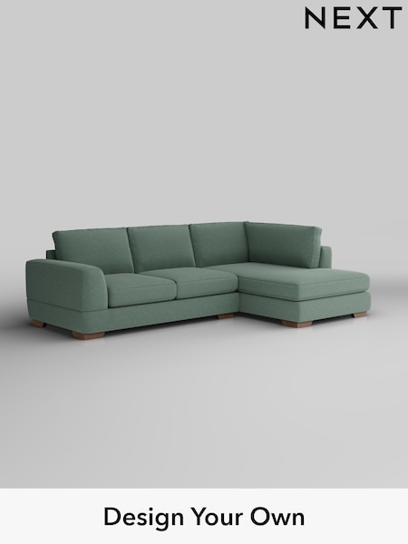 Fine Chenille Easy Clean/Light Forest Green Clayton (H35420) | £1,825