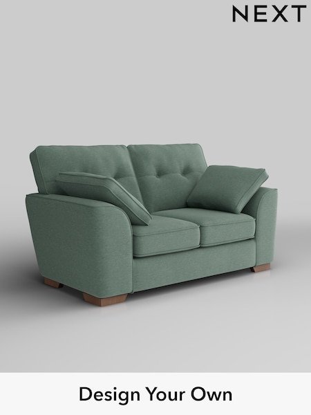 Fine Chenille Easy Clean/Light Forest Green Stamford Buttoned Back (H35422) | £1,099