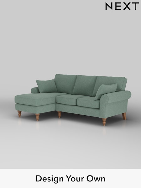 Fine Chenille Easy Clean/Light Forest Green Mallory (H35423) | £1,475
