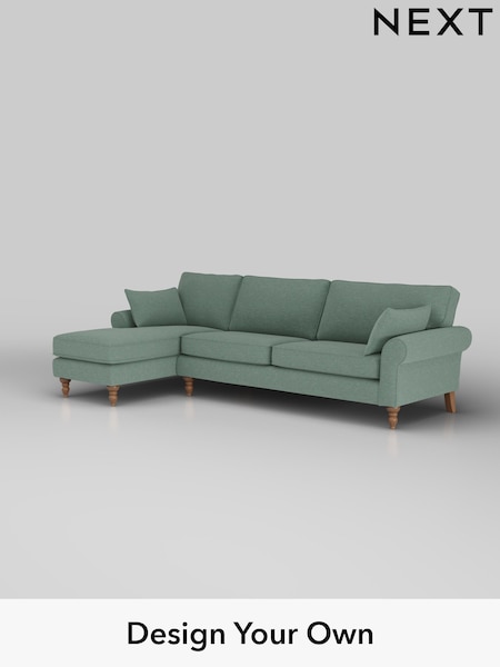 Fine Chenille Easy Clean/Light Forest Green Mallory (H35423) | £1,575