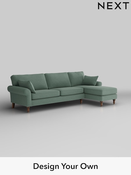 Fine Chenille Easy Clean/Light Forest Green Mallory (H35423) | £1,575