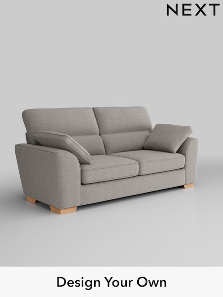 Fine Chenille Easy Clean/Light Steel Grey Stamford Highback (H35426) | £1,299