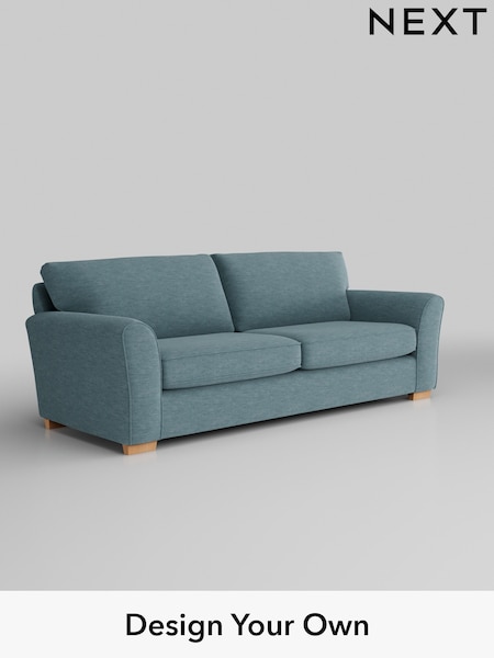Fine Chenille Easy Clean/Mid Blue Michigan Ii (H35436) | £1,125