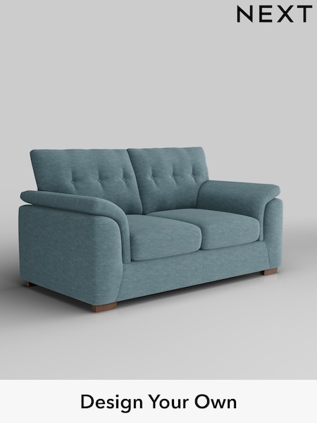 Fine Chenille Easy Clean/Mid Blue Hayden Buttoned Back (H35441) | £1,125