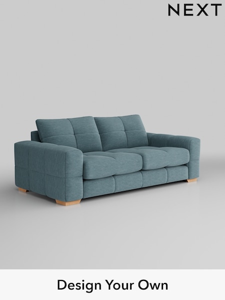 Fine Chenille Easy Clean/Mid Blue Brooke Deep Sit (H35444) | £1,725