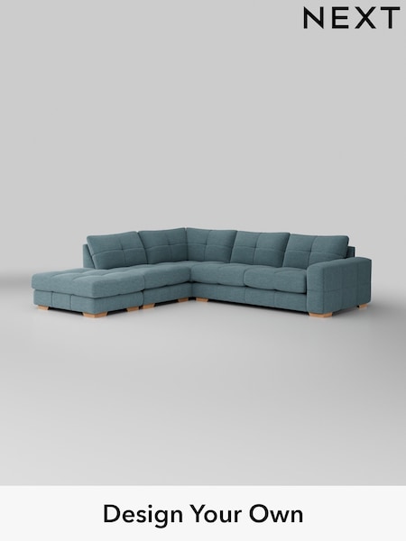 Fine Chenille Easy Clean/Mid Blue Brooke Deep Sit (H35444) | £2,825