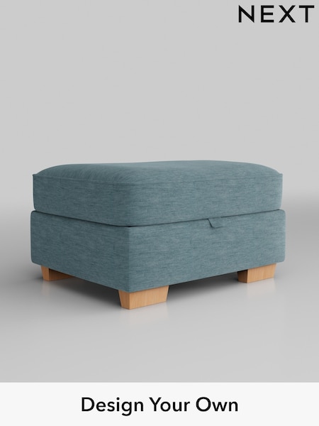 Fine Chenille Easy Clean/Mid Blue Hayden Highback (H35446) | £499