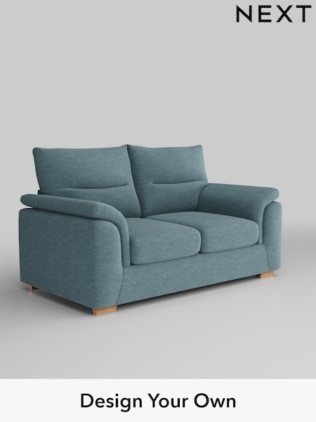 Fine Chenille Easy Clean/Mid Blue Hayden Highback (H35446) | £1,125