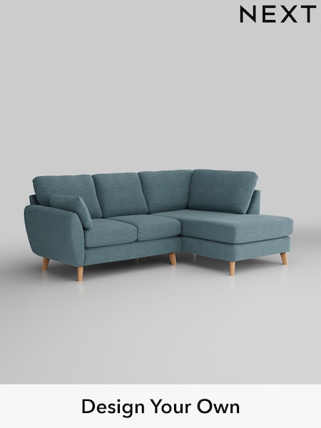 Fine Chenille Easy Clean/Mid Blue Wilson (H35447) | £1,599