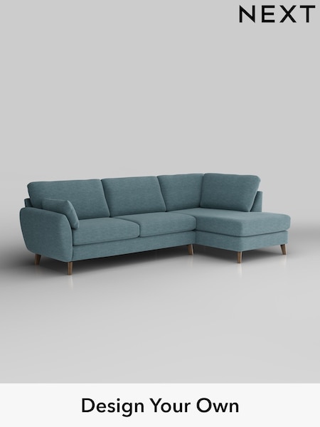 Fine Chenille Easy Clean/Mid Blue Wilson (H35447) | £1,699