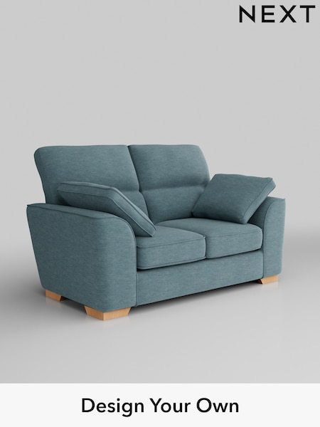 Fine Chenille Easy Clean/Mid Blue Stamford Highback (H35448) | £1,099