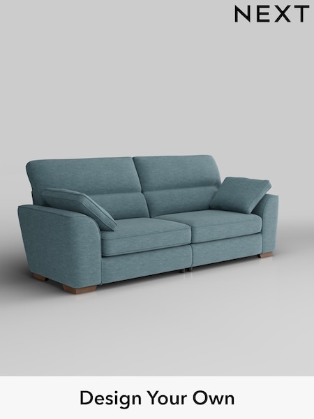 Fine Chenille Easy Clean/Mid Blue Stamford Highback (H35448) | £1,399