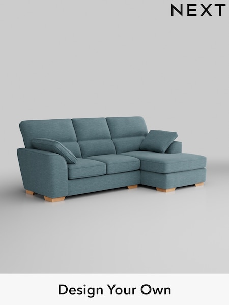 Fine Chenille Easy Clean/Mid Blue Stamford Highback (H35448) | £1,875