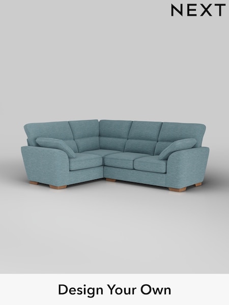 Fine Chenille Easy Clean/Mid Blue Stamford Highback (H35448) | £2,150