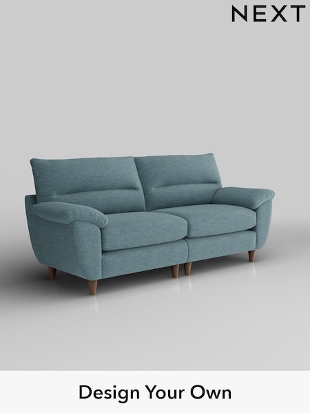 Fine Chenille Easy Clean/Mid Blue Elliot Highback (H35454) | £1,275