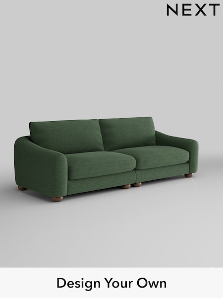 Fine Chenille Easy Clean/Mid Khaki Green Arches (H35455) | £1,425