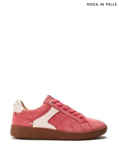Moda in Pelle Allette Colour Block Leather Pink Trainers (H35457) | £79