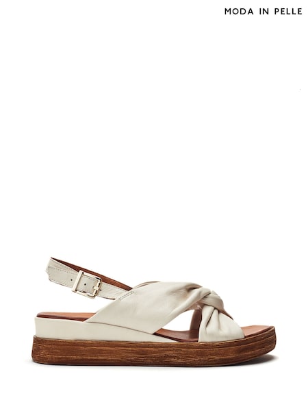 Moda in Pelle Kalmia Twisted Feature Leather Wedge Sandals (H35468) | £99