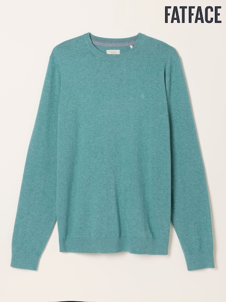 FatFace Dusky Green Rye Crew Neck Knitted Jumper (H35477) | £45