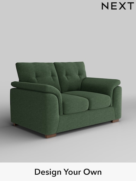 Fine Chenille Easy Clean/Mid Khaki Green Hayden Buttoned Back (H35488) | £1,025