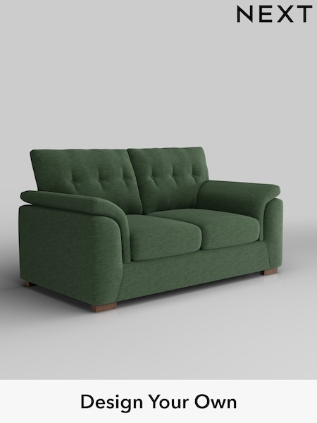 Fine Chenille Easy Clean/Mid Khaki Green Hayden Buttoned Back (H35488) | £1,125