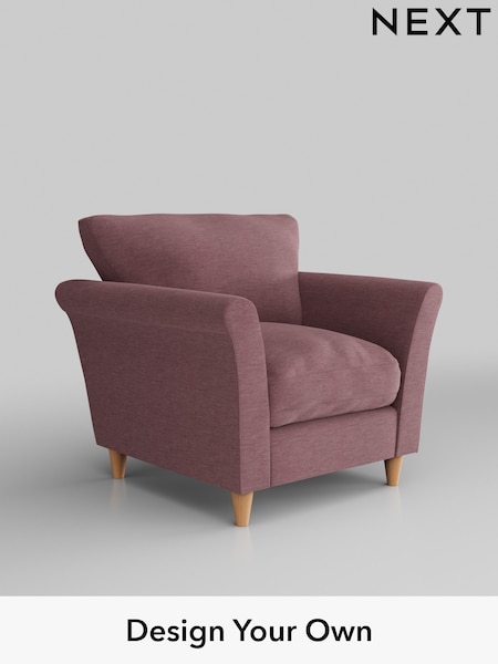 Fine Chenille Easy Clean/Mid Mulberry Purple Hartley Relaxed Sit (H35489) | £825