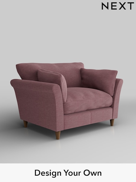 Fine Chenille Easy Clean/Mid Mulberry Purple Hartley Relaxed Sit (H35489) | £1,025