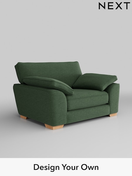 Fine Chenille Easy Clean/Mid Khaki Green Stamford Grand Relaxed Sit (H35492) | £1,299