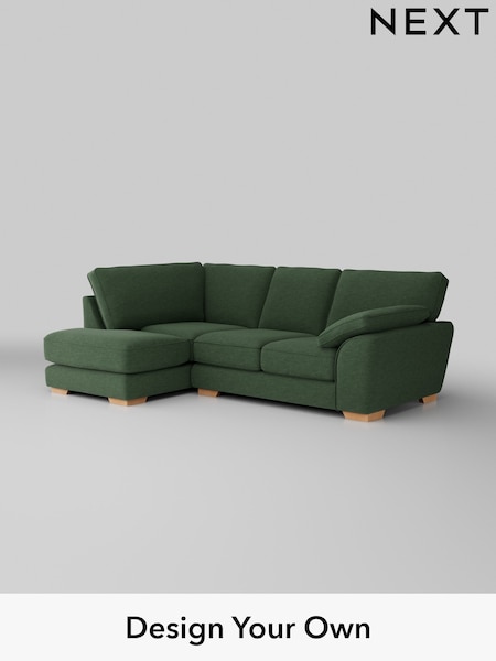 Fine Chenille Easy Clean/Mid Khaki Green Stamford Grand Relaxed Sit (H35492) | £2,375