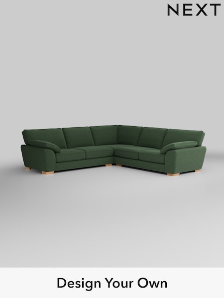 Fine Chenille Easy Clean/Mid Khaki Green Stamford Grand Relaxed Sit (H35492) | £3,025