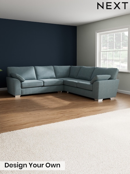 Fine Chenille Easy Clean/Mid Blue Stamford (H35495) | £2,550