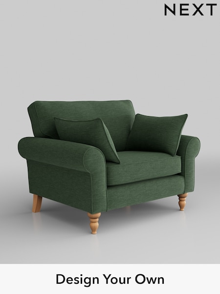 Fine Chenille Easy Clean/Mid Khaki Green Mallory (H35497) | £725