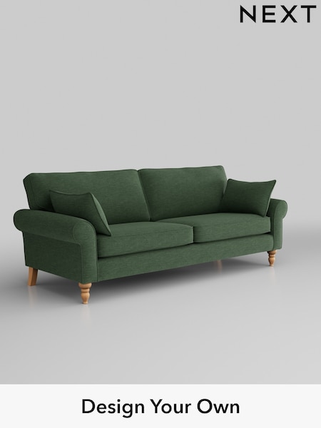 Fine Chenille Easy Clean/Mid Khaki Green Mallory (H35497) | £1,099