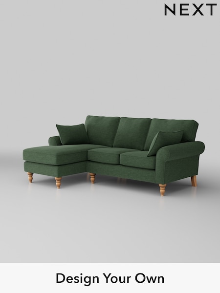 Fine Chenille Easy Clean/Mid Khaki Green Mallory (H35497) | £1,475