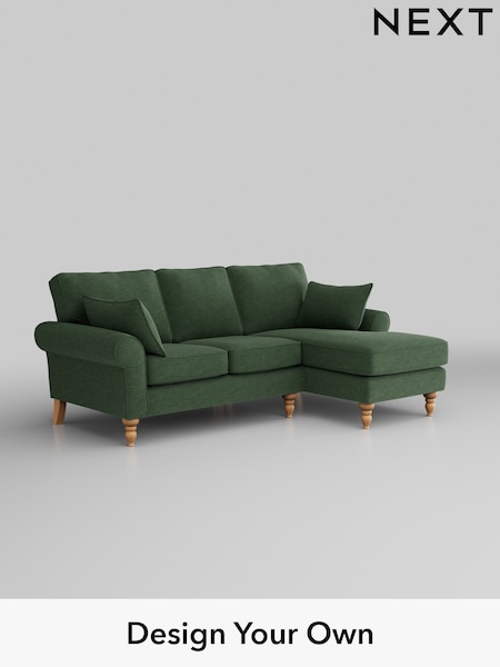 Fine Chenille Easy Clean/Mid Khaki Green Mallory (H35497) | £1,475