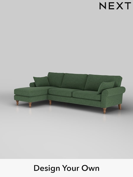 Fine Chenille Easy Clean/Mid Khaki Green Mallory (H35497) | £1,575