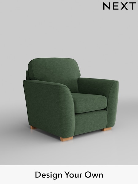 Fine Chenille Easy Clean/Mid Khaki Green Malvern (H35498) | £625
