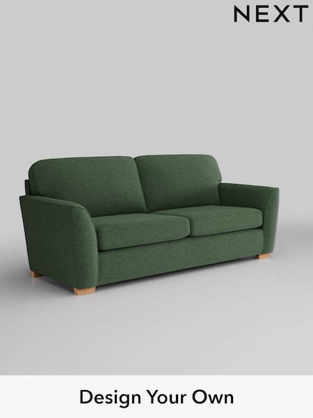 Fine Chenille Easy Clean/Mid Khaki Green Malvern (H35498) | £1,175