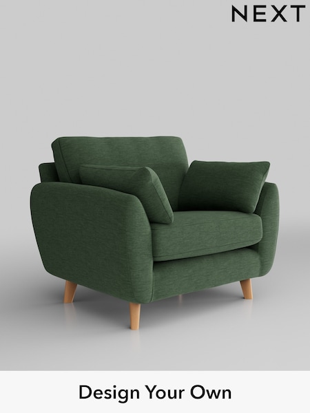 Fine Chenille Easy Clean/Mid Khaki Green Wilson (H35502) | £650