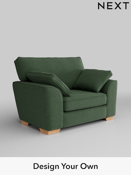 Fine Chenille Easy Clean/Mid Khaki Green Stamford (H35503) | £850
