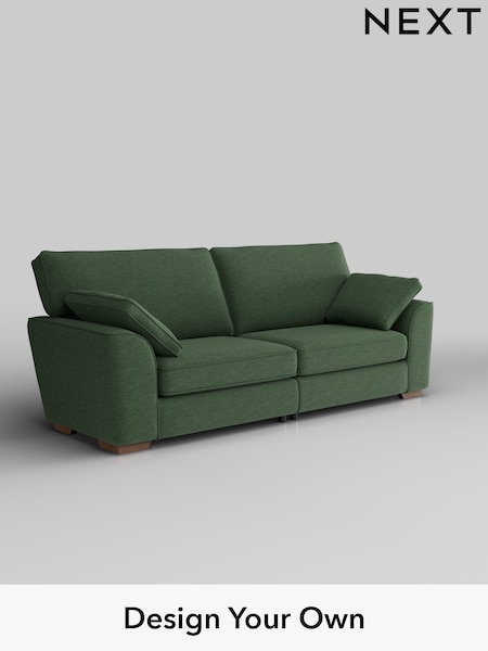 Fine Chenille Easy Clean/Mid Khaki Green Stamford (H35503) | £1,350