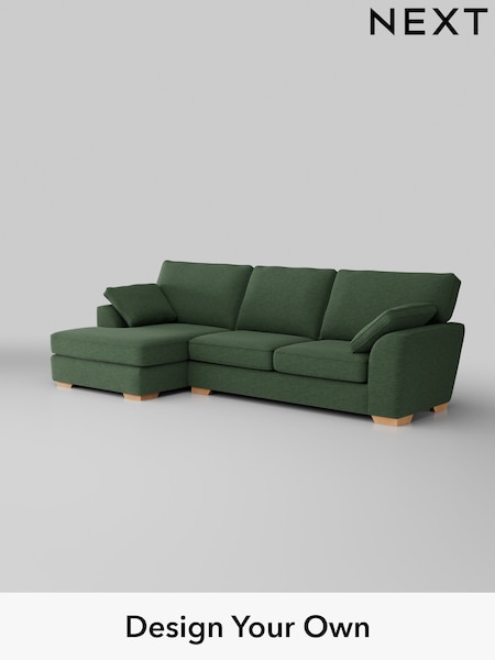 Fine Chenille Easy Clean/Mid Khaki Green Stamford (H35503) | £1,950