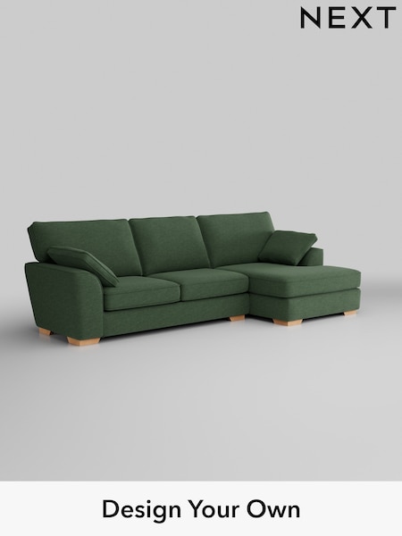 Fine Chenille Easy Clean/Mid Khaki Green Stamford (H35503) | £1,950
