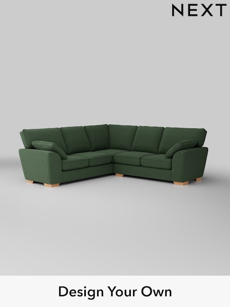 Fine Chenille Easy Clean/Mid Khaki Green Stamford (H35503) | £2,350