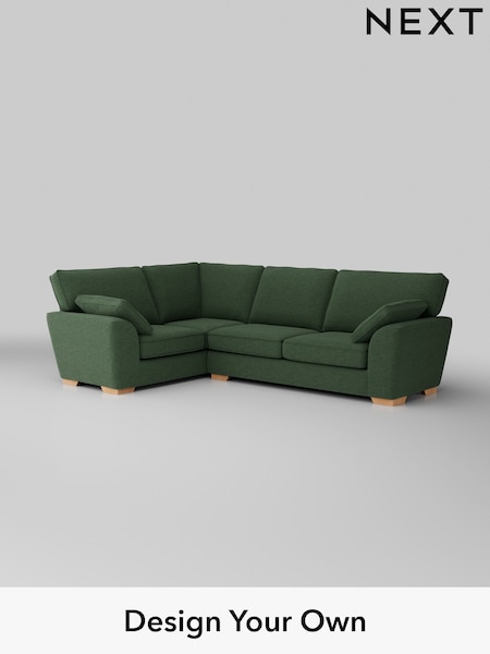 Fine Chenille Easy Clean/Mid Khaki Green Stamford (H35503) | £2,075