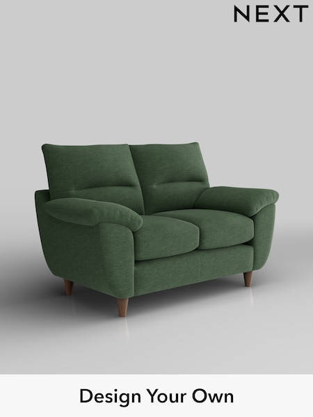 Fine Chenille Easy Clean/Mid Khaki Green Elliot Highback (H35504) | £975