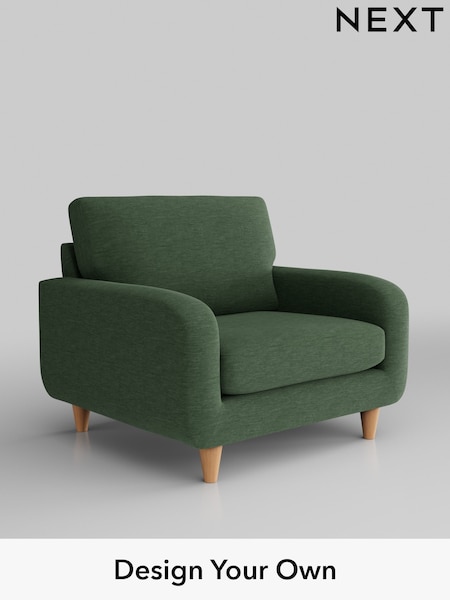 Fine Chenille Easy Clean/Mid Khaki Green Camden (H35505) | £650