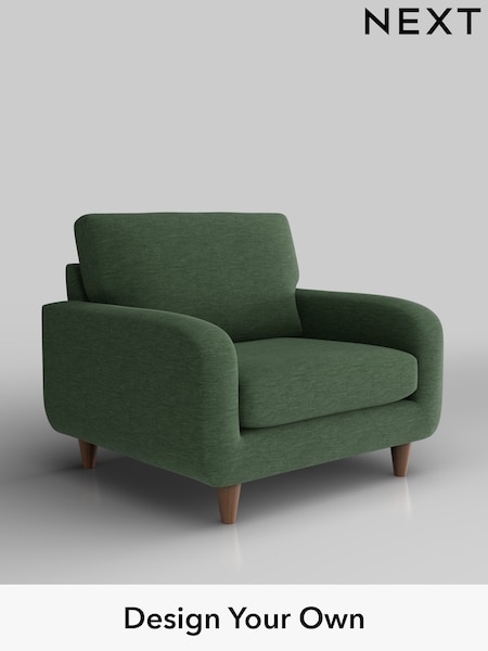Fine Chenille Easy Clean/Mid Khaki Green Camden (H35505) | £650