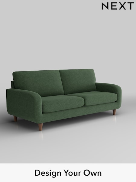 Fine Chenille Easy Clean/Mid Khaki Green Camden (H35505) | £1,099
